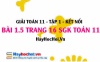 Bài 1.5 SGK Toán 11 tập 1 Kết nối tri thức